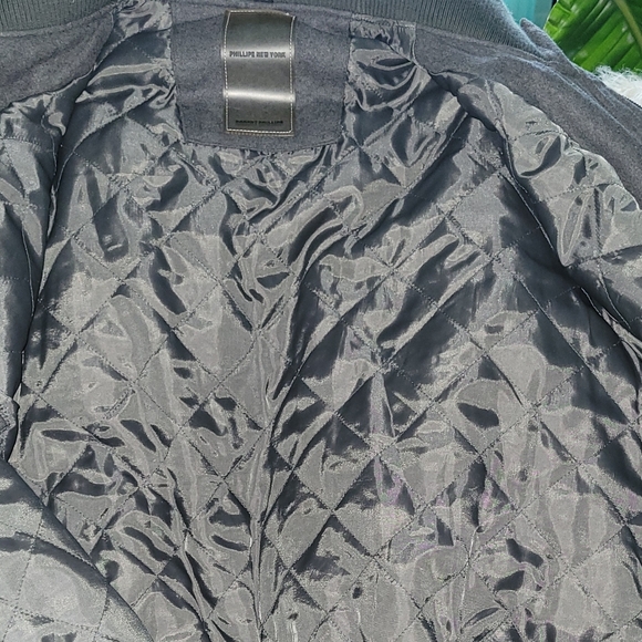 Men's gray wool blend jacket - Picture 3 of 4